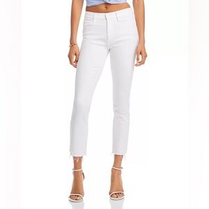 MOTHER Fairest of Them All Dazzler White Ankle Jeans